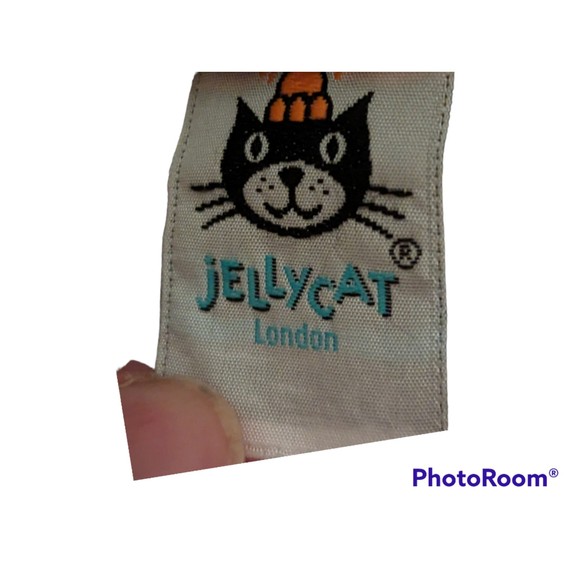 Plush JellyCat London Bunny Rabbit Brown Gold Blend Polyester 12" Tall Flop Ears - Picture 6 of 7